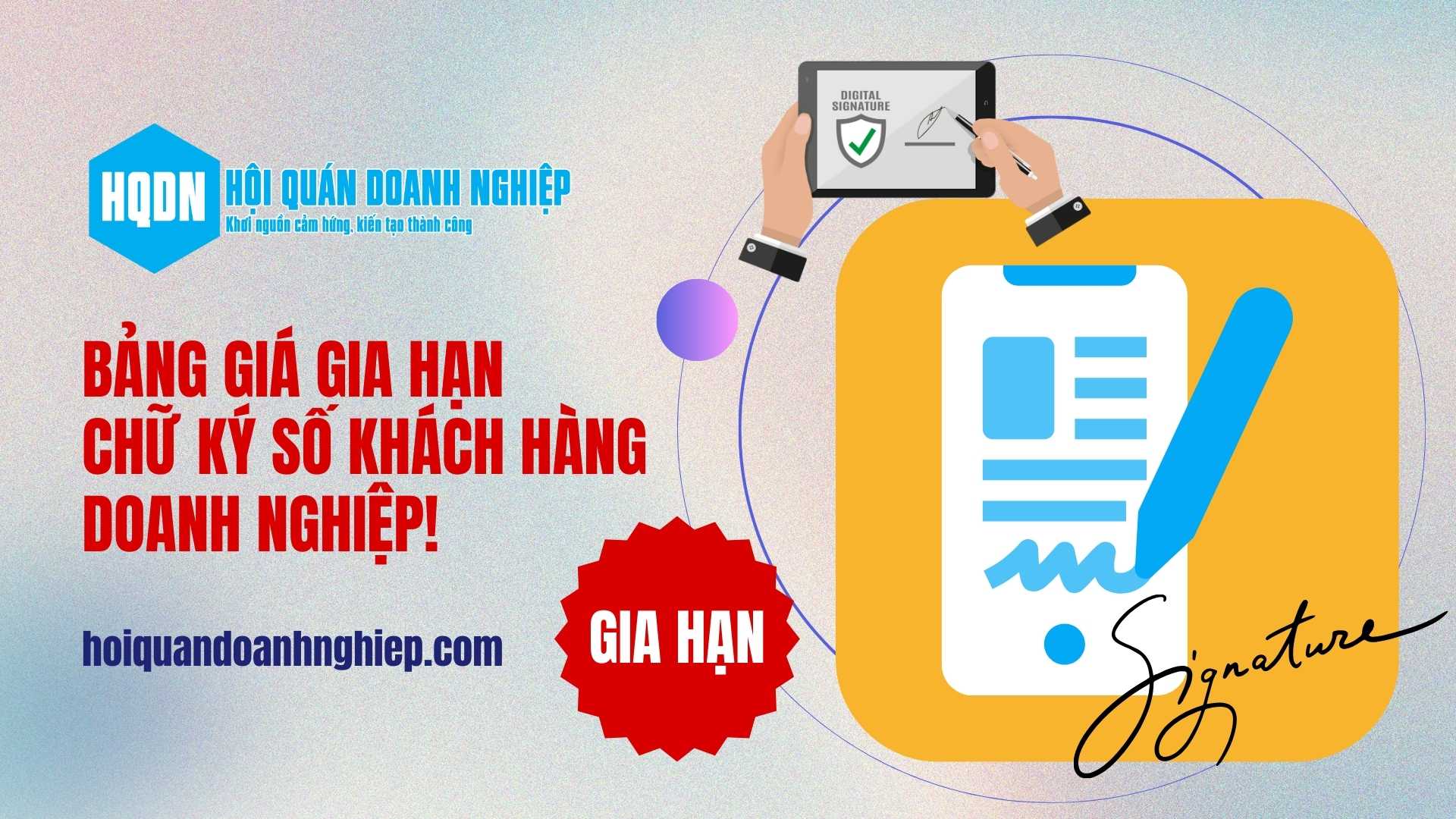 Bảng giá gia hạn dịch vụ chữ ký số khách hàng doanh nghiệp